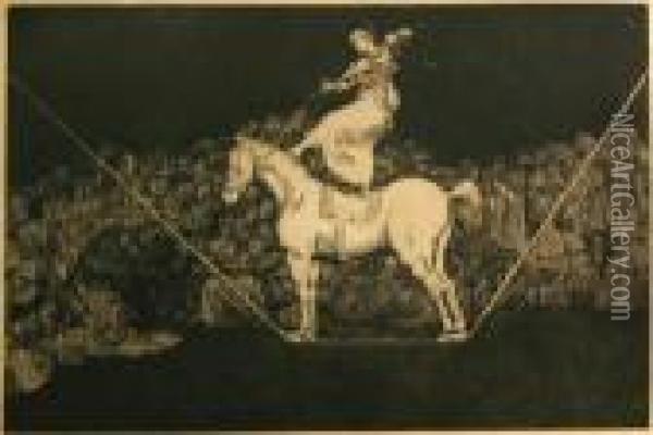 Disparate Punctual Oil Painting - Francisco De Goya y Lucientes