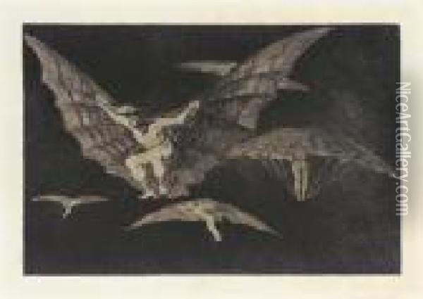 Los Proverbios (harris 248-265) Oil Painting - Francisco De Goya y Lucientes