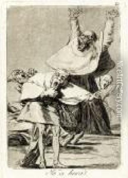 No Grites, Tonta; Esta Um...pues, Como Digo...eh! Cuidado! Si No! Oil Painting - Francisco De Goya y Lucientes