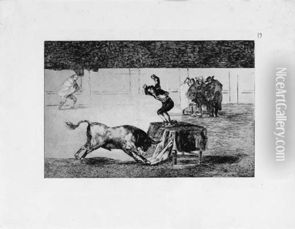La Tauromaquia: Twenty-three Plates (harris 205-7 Oil Painting - Francisco De Goya y Lucientes