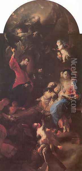 The Death of Saint Joseph 1767 Oil Painting - Franz Anton Maulbertsch