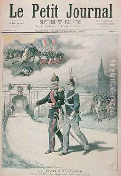 The Triple Alliance illustration from Le Petit Journal 1893 Oil Painting - Henri Meyer