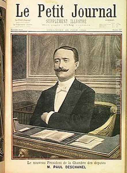 The New President of the Chamber of Deputies Paul Deschanel 1855-1922 from Le Petit Journal 26th June 1898 Oil Painting - Henri Meyer