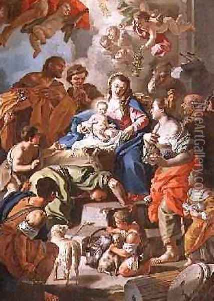 The Adoration of the Shepherds Oil Painting - Francesco de Mura