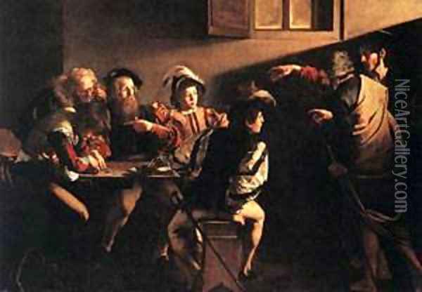 The Calling of Saint Matthew Oil Painting - Michelangelo Merisi Da Caravaggio