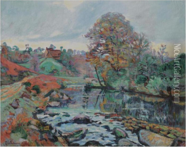 Paysage De La Creuse, Vue Du Pont Charraud Oil Painting - Armand Guillaumin
