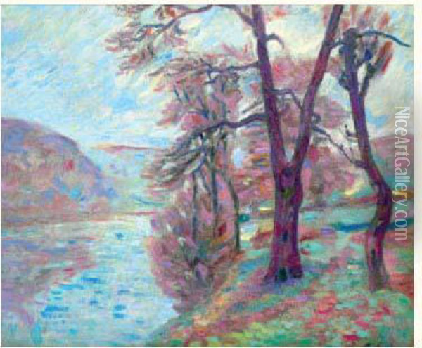 Crozant, La Roche De L'echo, Circa 1917 Oil Painting - Armand Guillaumin