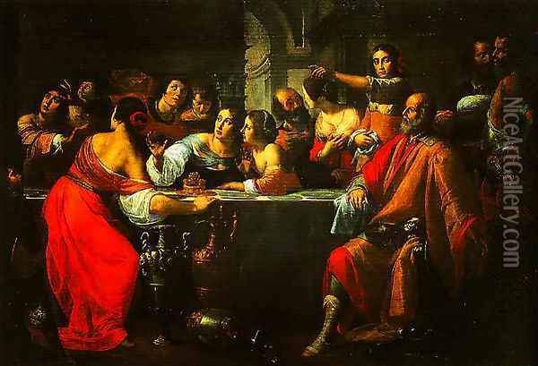 Balshazzars Feast Oil Painting - Giovanni Martinelli