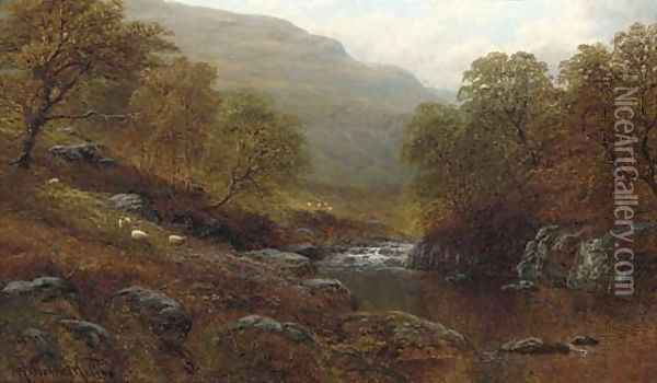 On the river Llugwy Oil Painting - William Mellor
