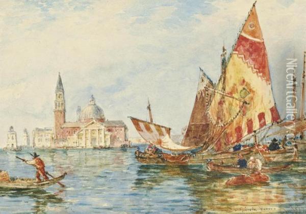 San Giorgio Maggiore, Venice Oil Painting - Thomas Bush Hardy