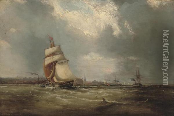 The Mouth Of The Medway Oil Painting - Thomas Bush Hardy