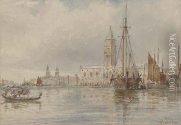 The Doge's Palace, Venice Oil Painting - Thomas Bush Hardy