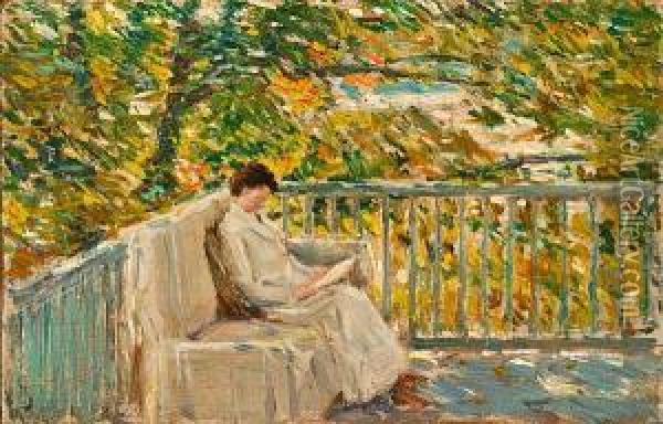 The Balcony Oil Painting - Frederick Childe Hassam