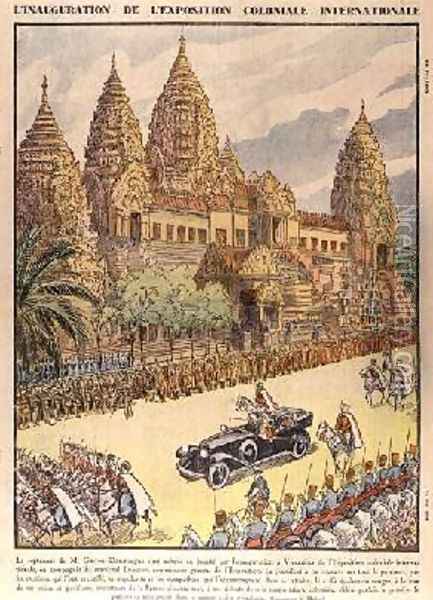 Inauguration of the Colonial Exhibition of 1931 from Le Pelerin 24th May 1931 Oil Painting - A. R. Moritz