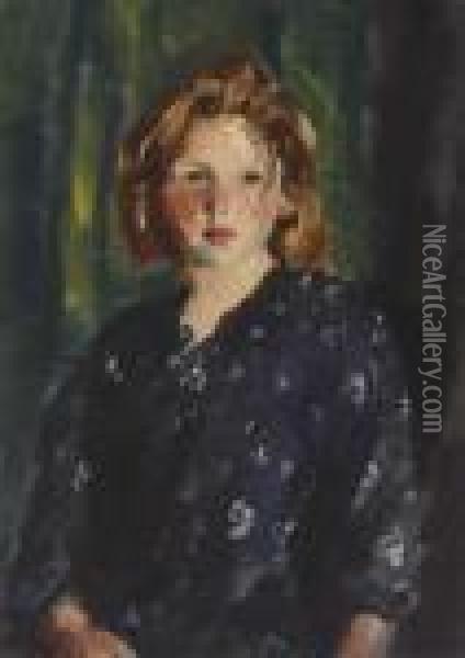 Portrait Of A Girl Oil Painting - Robert Henri