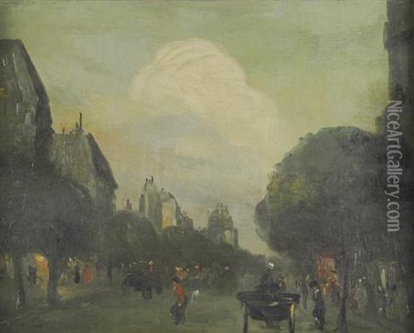 Boulevard Montparnasse - The Cloud Oil Painting - Robert Henri