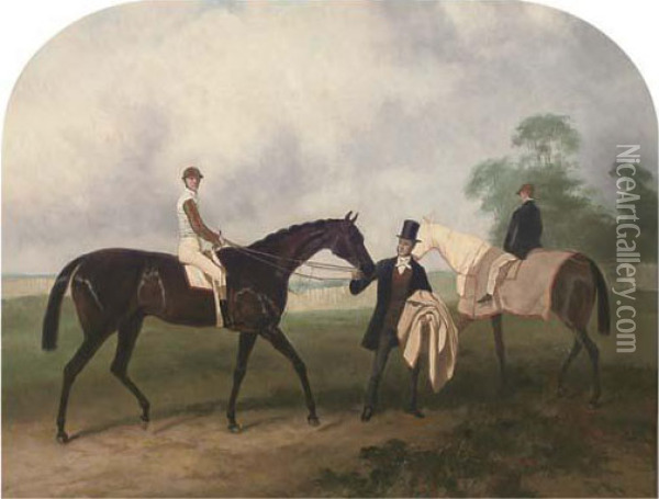 Portrait Of A Jockey Up Oil Painting - John Frederick Herring Snr