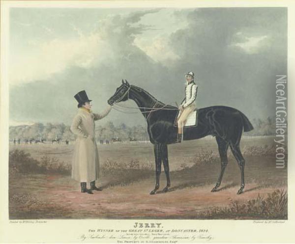 Winning Horses Of The Great St. Leger Oil Painting - John Frederick Herring Snr