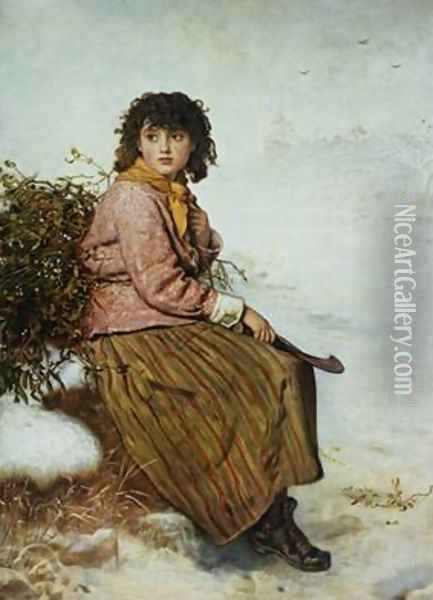 The Mistletoe Gatherer 1894 Oil Painting - Sir John Everett Millais