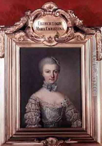 Archduchess Maria Christine Maria 1742-98 daughter of Emperor Francis I 1708-65 and Empress Maria Theresa of Austria 1717-80 1762 Oil Painting - Archduchess of Austria Maria Christine