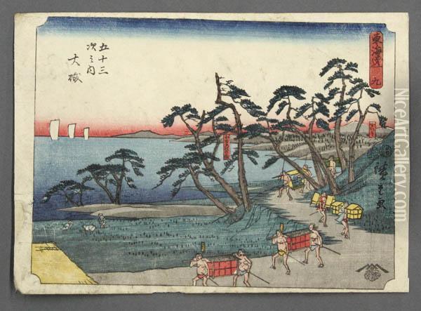 Including: Two Chuban Yoko-e By Utagawa Hiroshige Oil Painting - Utagawa or Ando Hiroshige
