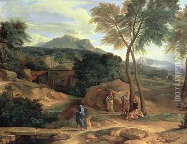 Landscape with Conopion Carrying the Ashes of Phocion Oil Painting - Jean Francois I Millet