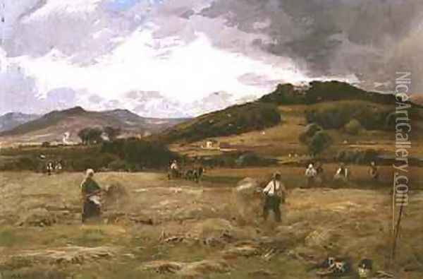 Haymaking Oil Painting - William Manners