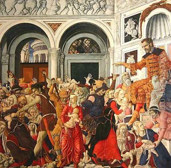 The Massacre of the Innocents Oil Painting - di Giovanni di Bartolo Matteo