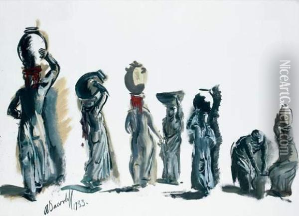 Les Porteuses D'eau Oil Painting - Alexander Evgenievich Yakovlev