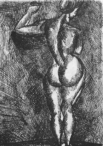 Standing Nude 1920 Oil Painting - Jozsef Nemes Lamperth