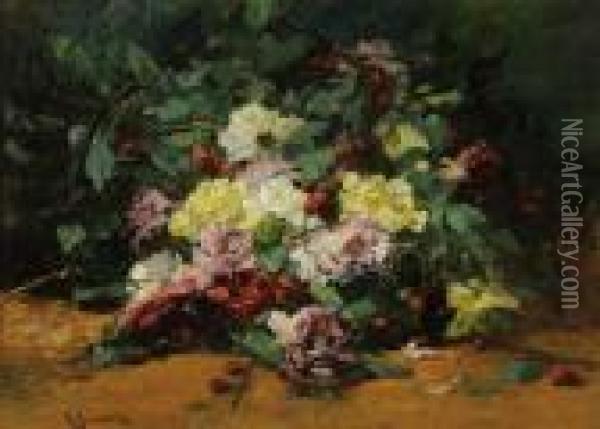 Bouquet De Fleurs Oil Painting - Georges Jeannin