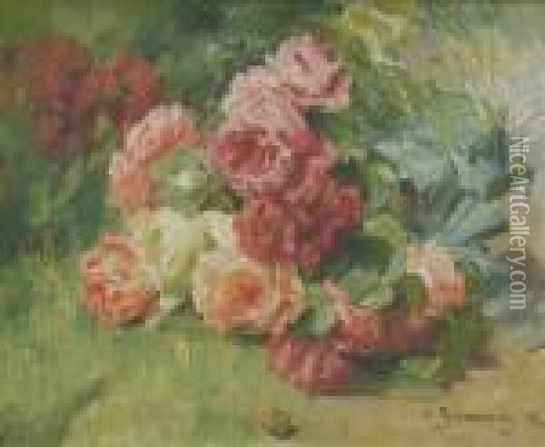 Jete De Roses Oil Painting - Georges Jeannin