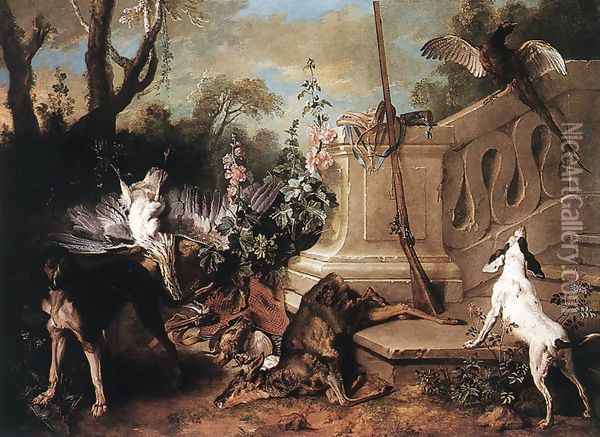 Dead Roe 1721 Oil Painting - Jean-Baptiste Oudry