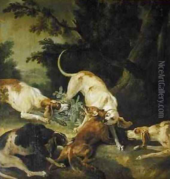 Fox Hunt 2 Oil Painting - Jean-Baptiste Oudry