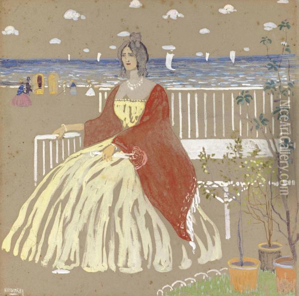 Am Strande Oil Painting - Wassily Kandinsky