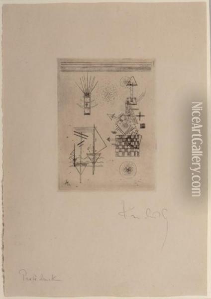'radierung' (etching), Zweite Jahresgabe Fur Die Kandinsky-gesellschaft Oil Painting - Wassily Kandinsky