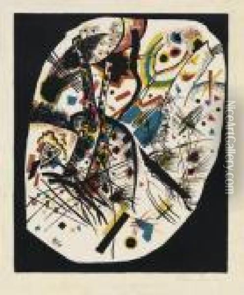 Kleine Welten Iii 
Color Lithograph On Cream Wove Paper, 1922 
. Oil Painting - Wassily Kandinsky