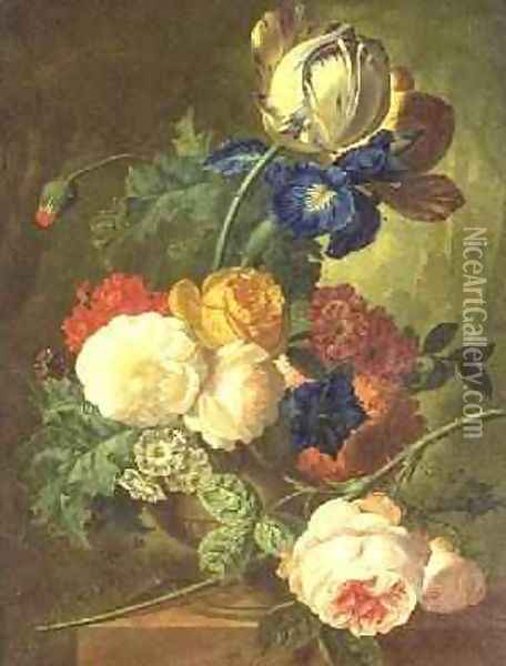 Still Life of Flowers Oil Painting - Jan van Os