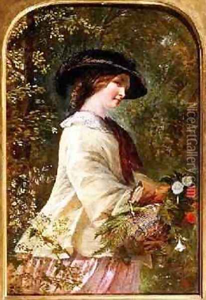 The Flower Seller Oil Painting - Emily Mary Osborn