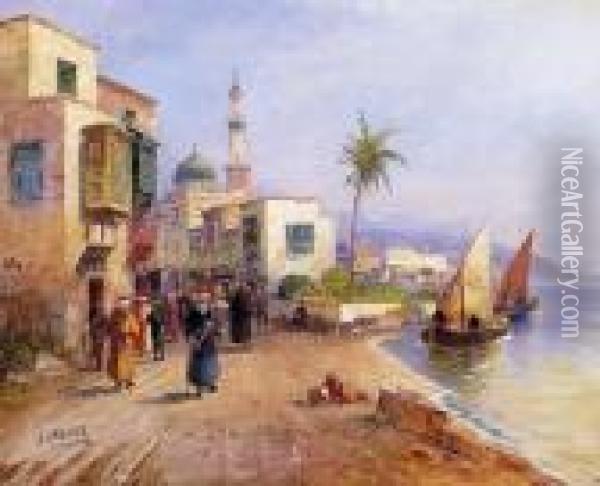 Oriental Town Oil Painting - Karl Kaufmann