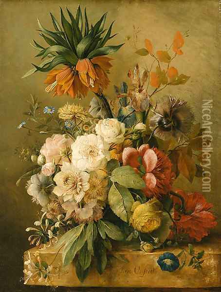 Flowers Oil Painting - Jan van Os