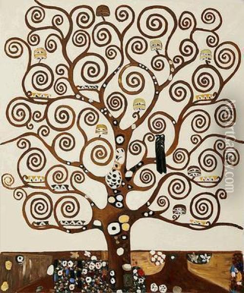 Tree Of Life Oil Painting - Gustav Klimt