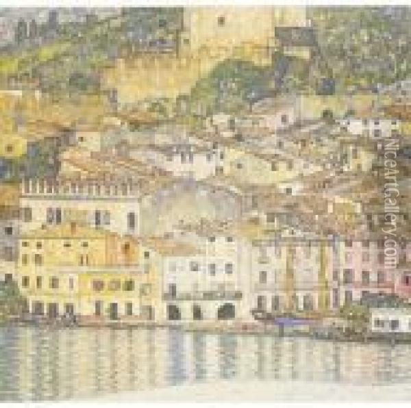 Malcesine On Lake Garda Oil Painting - Gustav Klimt