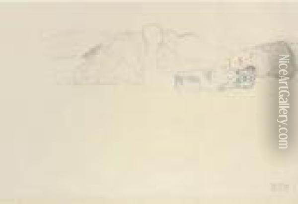 Liegender Halbakt Nach Rechts Oil Painting - Gustav Klimt