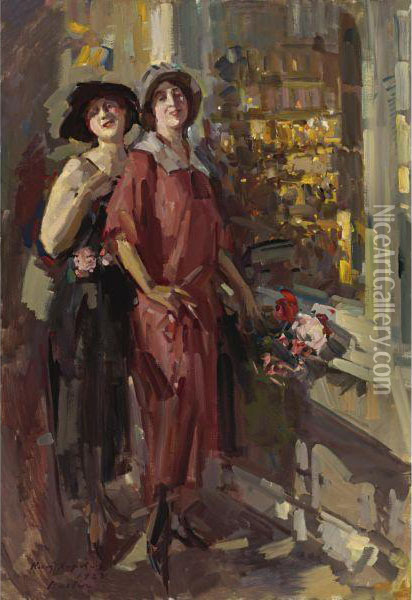 At The Window Oil Painting - Konstantin Alexeievitch Korovin