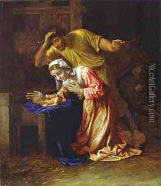 The Nativity 1650s Oil Painting - Nicolas Poussin