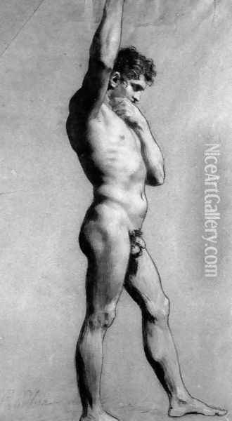 Male Nude Pontificating Oil Painting - Pierre-Paul Prud'hon