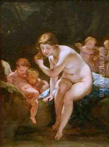 Venus Bathing Oil Painting - Pierre-Paul Prud'hon