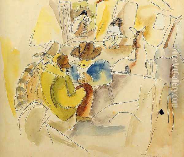 Scene from the Southern States Oil Painting - Jules Pascin