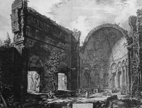Ruin in Hadrian's Villa Oil Painting - Giovanni Battista Piranesi